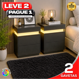 Gaveteiro Inteligente Led Multifuncional c/ Carregador + BRINDE: Tapete Peluciado de 122x183cm - COMPRE 1 LEVE 2