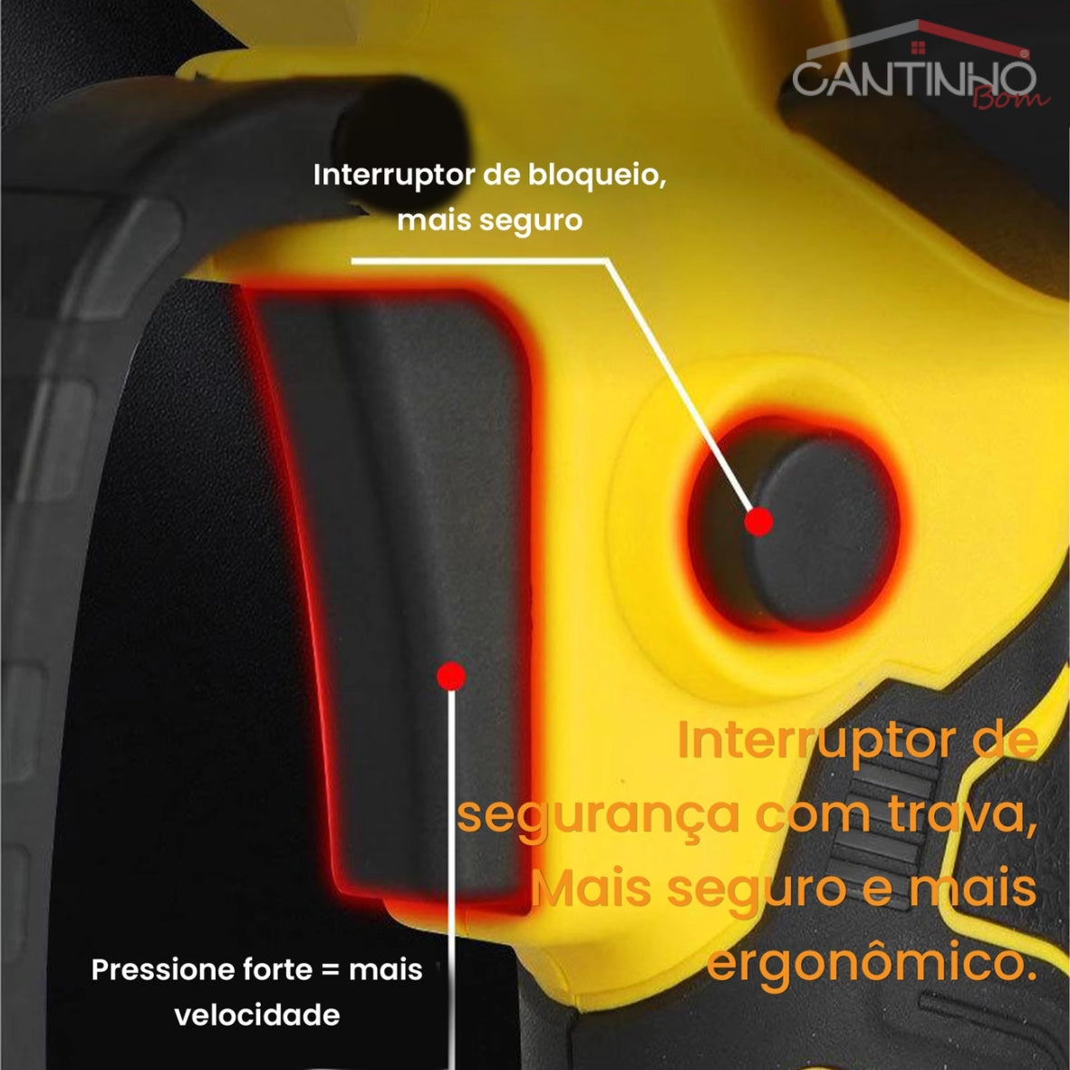 Motosserra Elétrica Com 4 Baterias 21v Bivolt + BRINDE Bolsa de Ferramentas Multiuso - COMPRE 1 LEVE 2